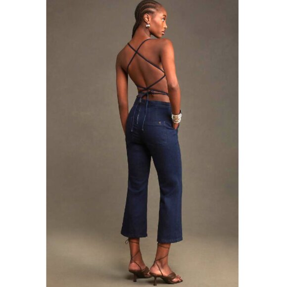 Brand New Pilcro Open-Back Denim Jumpsuit - Picture 1 of 13